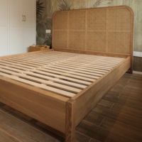 Lit Queen Size pour Enfants en Bois Massif, Design Français Moderne, Luxe, Écologique, Durable, Confortable, Meubles de Maison, Cadre de Lit Queen