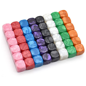 Dés à jouer professionnels personnalisés en résine D6 bleus à coins arrondis, dés polyédriques transparents pour jeux de société - Product Image 2
