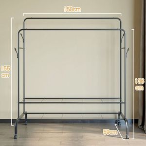 Bolsa colgante de árbol de pie para entrada de salón, colgador de ropa de metal con estante para zapatos, sombrero, chaqueta, paraguas, color blanco y negro - Product Image 5