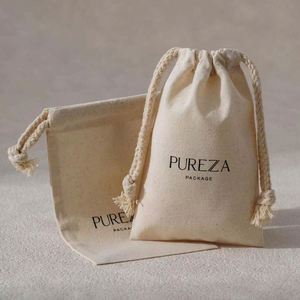 Custom Logo Silk Screen/Digital Printing Recyclable Promotional Canvas <b>Dust</b> <b>Bag</b> Handbag Drawstring Cotton Gift Shoe Packing - Product Image 1