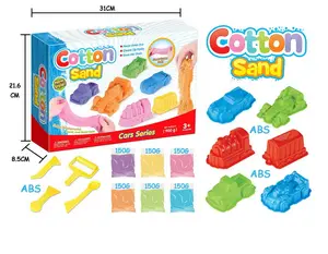 Groothandel Moving Magic Katoen Zand Kinderen Spelen Set Speelgoed Met Plastic Auto Mallen En Gereedschappen TE1911048