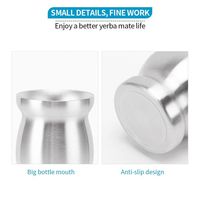 Vente en gros de gobelet en acier inoxydable à double paroi de 8oz Séparateur de thé en paille Yerba Mate Coffee Argentina Yerba Mate Tea Cup Metal