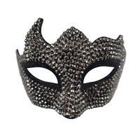 Masque en EVA à strass pour bal masqué, tendance de la mode européenne et américaine haut de gamme, ensemble de diamants de carnaval, demi-visage, pour Halloween