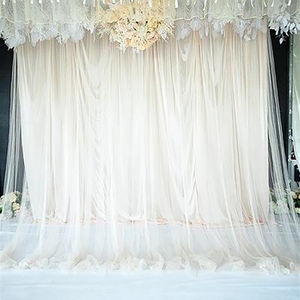 White Outdoor Polyester Ceiling Drape <b>Curtains</b> Wedding Party Supplies Manufactured Backdrop for Window and Hotel Use - Product Image 3