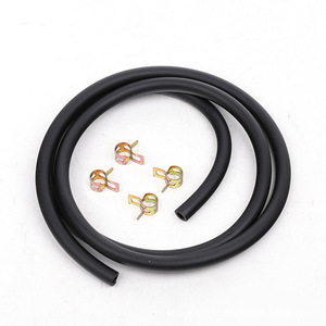 Tmqwag Tuyau en caoutchouc de 2 m avec 4 clips, ajustement universel pour kit de tuyau de filtre de moto tout-terrain - Product Image 1