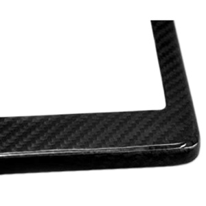 Cornice Porta <span class=keywords><strong>Targa</strong></span> in Fibra di Carbonio Americana con Tappi per Viti - Cornice Decorativa per <span class=keywords><strong>Targa</strong></span> <span class=keywords><strong>Auto</strong></span> - Product Image 3