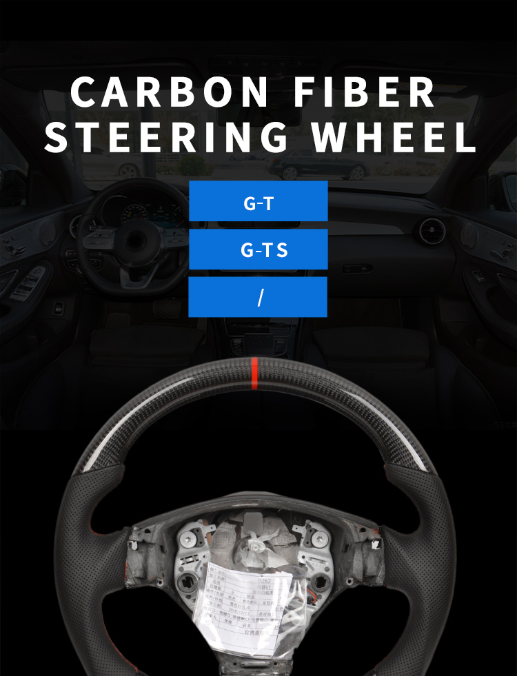 Steering Wheel Racing Wheel C Carbon Fiber for Maserati Grancabrio Grantu-rismo 4.2 4.7 2004-2011 Quattroporte Custom Alcanta-r