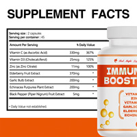 Capsules de soutien immunitaire |   avec Vitamine C, D3, Zinc, Baies d'églantier, Ail et Échinacée |   90 Capsules