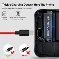 Kabel Data USB Type C Berbahan Nilon Kepang Warna-warni Universal Factory Stock