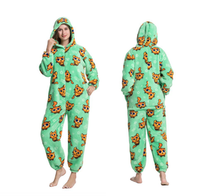 Nuevos pijamas de una pieza para hombres y mujeres Shu terciopelo de algodón con dibujos animados de aguacate ropa de casa transpirable para parejas - Product Image 4