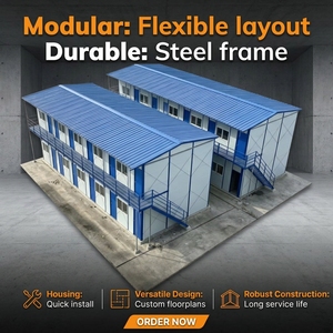 <span class=keywords><strong>Casa</strong></span> Contenedor <span class=keywords><strong>Prefabricada</strong></span> de Acero Aislada de Instalación Rápida y Moderna de 40 pies para Oficina en Obras de Construcción y Dormitorio de Trabajadores - Product Image 2