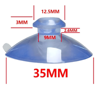 Özel büyük stok cam temizle vantuz 35mm 30mm 60mm 15mm 45mm enayi vantuz silikon kauçuk Suckers