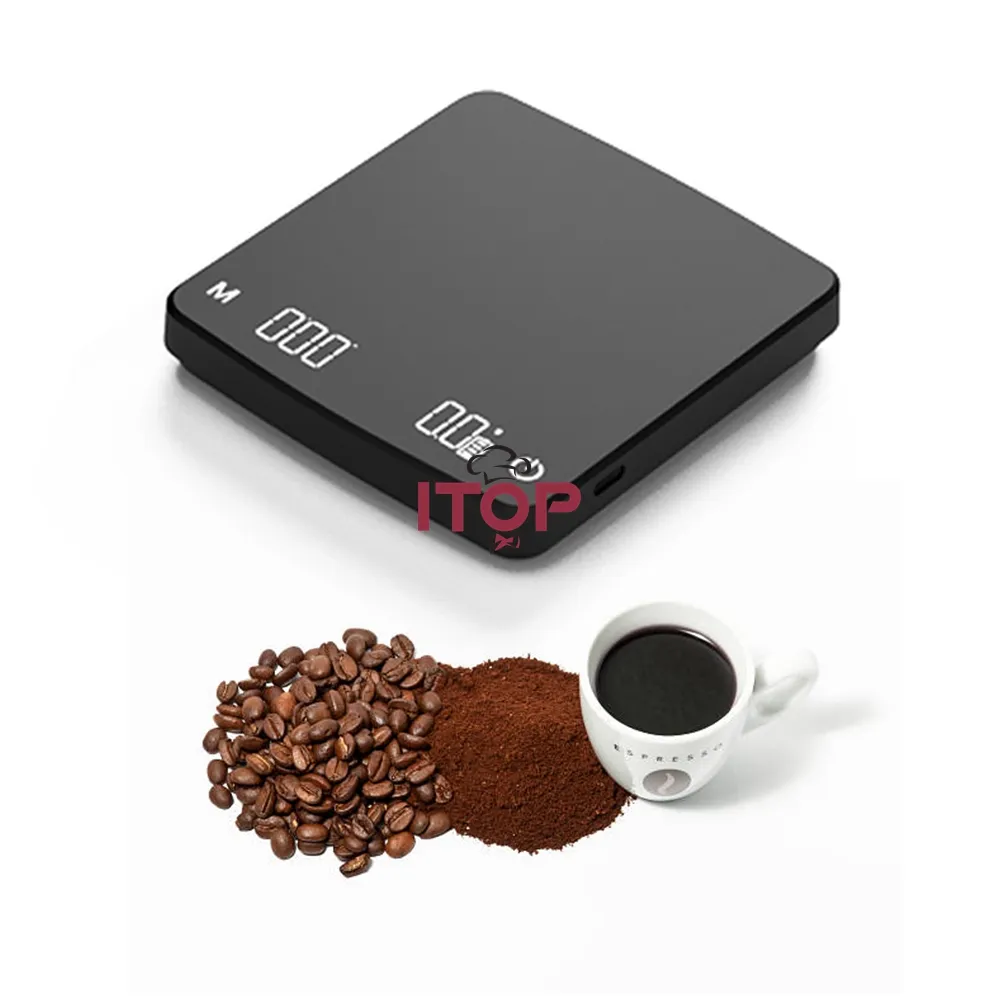 البسيطة الذكية القهوة مقياس المطبخ موازين مع الموقت 3 كجم شاشة Led ميزان إلكتروني