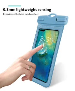 PU cuero IPX8 Swim PVC impermeable celular teléfono móvil bolsa Universal buceo impermeable teléfono caso