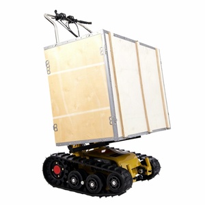 Carrello Cingolato Elettrico Pieghevole <span class=keywords><strong>per</strong></span> Trasporto e Stoccaggio con Batteria al Litio, Dispositivo <span class=keywords><strong>per</strong></span> Scalate Domestiche e su Piattaforma, Capacità 300kg in Acciaio - Product Image 2