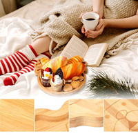 Massief houten dienblad Acaciahout Premium thee Klein dienblad Fruit Snacks Noten Dessertbord Desktopopslag Serviesgoed