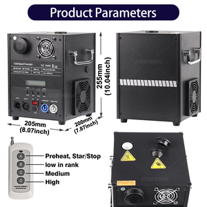 آلة شرارة باردة لاسلكية جهاز تحكم عن بعد لحفلات الزفاف آلات تألق دي جي بالنافورات الباردة ألعاب نارية آلة تألق باردة - Product Image 3