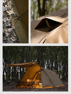 Tente de camping extérieure HOUMU résistante aux intempéries, à montage automatique, double couche, équipement anti-tempête, pour la famille, par temps extrême - Product Image 4