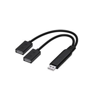 USB2.0 एक से दो हब स्प्लिटर एक से दो एडाप्टर बाहरी यू डिस्क कार चार्जिंग इंटरफ़ेस विस्तारक - Product Image 1