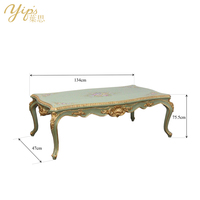 Yips LD-2005-1880 Lushgreen Série Résine Sculpture Peint À La Main Motif Floral De Luxe Table Basse En Bois pour Salon Maison Centre Commercial