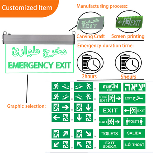 High Quality Customized Rechargeable 3W LED Exit <b>Light</b> <b>Sign</b> for Emergency Use Led Emergency <b>Light</b> Emergency Tag - Product Image 3