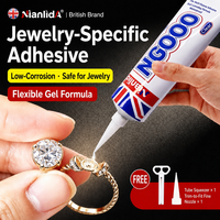 Colle à bijoux fluide Nianlida 9/60/110ml, adhésif transparent pour strass, nail art, perles, zircon, pierres précieuses, accessoire DIY, réparation et collage