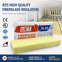 Isolation en fibre de verre R25 de 8 pouces d'épaisseur, norme américaine ASTM E84, UL 723, ignifuge A1, matériau d'isolation thermique, laine de verre