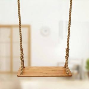 Bền Elm Bằng Gỗ Sợi Dây Thừng Đu Ghế Có Thể Điều Chỉnh Cây Gai Dầu Dây Đeo Ngoài Trời Vườn Đu Cho Trẻ Em Và Người Lớn Patio Đu - Product Image 1