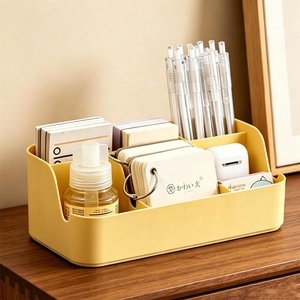 Organizador de Escritorio Apilable Multiusos, Caja Modular con Cajones para Papelería de Oficina, Maquillaje, Joyería, Gabinete de Escritorio de Plástico Estético - Product Image 2