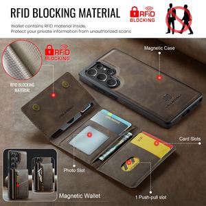 Custodia per telefono in pelle magnetica Premium per Samsung <span class=keywords><strong>S21</strong></span> S22 S23 S24 S25 Ultra <span class=keywords><strong>Plus</strong></span> con portafoglio rimovibile custodia antiurto - Product Image 5