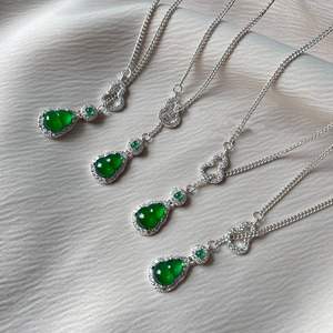 Collier classique haut de gamme en argent pur S925 pour femmes, perle unique rose cerisier nacrée, pendentif tendance - Product Image 1