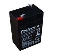 Batería de Plomo-Ácido FirstPower FP640 6V 4Ah 20HR, Batería AGM Recargable para Báscula Electrónica y Sistema de Control de Acceso