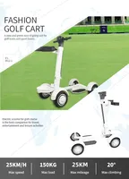 Nouveau 2026 – Chariot de golf électrique pliable à 4 roues, double moteur 2000W, 48V, avec siège et pare-soleil, 1-2 places, pneus 10 pouces, vitesse max 30 km/h, autonomie 30 km