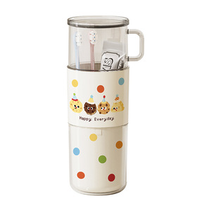 Cute Toothbrush Cup Set Portable Travel Mouthwash Cup With <b>Toothpaste</b> Storage Electric Toothbrush Holder PP Material - Product Image 5