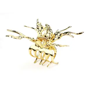 CANYUAN Stylish And handsome metal plated hair accessories butterfly strong hair claw clip Personalized alloy hair clip