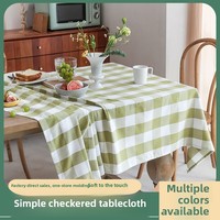 Nappe de café de maison de style campagnard noir blanc à carreaux tissé couverture de table à manger décorative isolation thermique