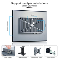 Personnalisé 4G RAM 128G SSD 17 "J1900 Panneau industriel à écran tactile sans ventilateur Pc Ip65 Étanche TPM2.0 Ordinateurs automatiques