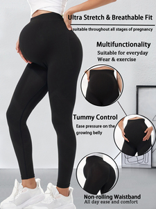 FLW-Pantalon <span class=keywords><strong>de</strong></span> <span class=keywords><strong>sport</strong></span> pour <span class=keywords><strong>femme</strong></span> <span class=keywords><strong>enceinte</strong></span>, legging <span class=keywords><strong>de</strong></span> yoga confortable et sans couture, vêtement <span class=keywords><strong>de</strong></span> <span class=keywords><strong>sport</strong></span> imprimé maternité, haute élasticité - Product Image 2