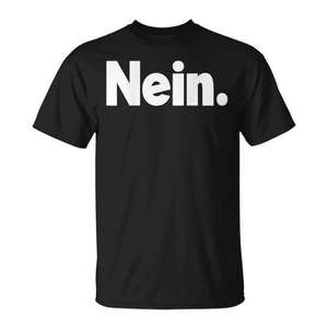 Camiseta negra de Nein German No Germany para hombre, ropa informal - Product Image 1
