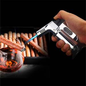 Nouveau briquet d'extérieur Bbq pistolet cigare Jet Butane gaz pistolet Cigarette coupe-vent métal tuyau allumeur - Product Image 3