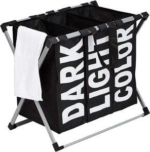 Opvouwbare wasmand met aluminium frame, drievoudig - Product Image 2