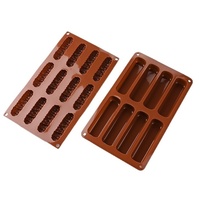 En stock – Moule à gâteau rectangulaire en silicone à 12 cavités, moule à chocolat créatif pour pâtisserie DIY, facile à démouler, compatible four.