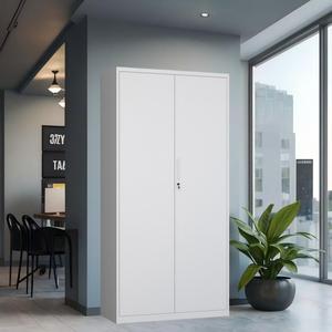 Armadietti Portadocumenti in Acciaio Resistente, Armadietti per Archiviazione da Ufficio con Serratura, Ripiani Regolabili, Struttura KD - Product Image 1