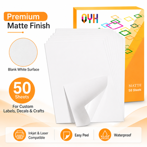 Autocollants en vinyle imprimables pour imprimantes jet d'encre et laser - Mat, imperméable, compatible <span class=keywords><strong>Cricut</strong></span>, pour petites entreprises et artisans DIY - Product Image 6