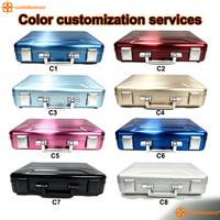Valise rigide en aluminium sur mesure de grande taille, de luxe, pour le transport d'outils, avec doublure en nylon pour un transport durable