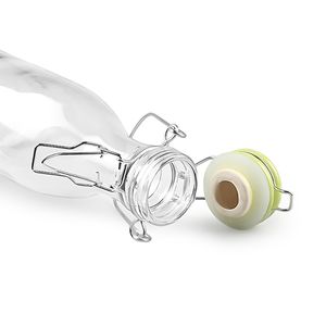 500ml 1000 16oz 32 Clip Tapa de cerámica Botella de leche de vidrio Agua con tapa abatible oscilante - Product Image 6