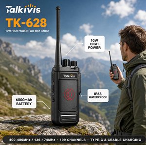 Radio Bidireccional de Alta Potencia TK-628 al por Mayor, Larga Duración de Batería, Transmisión Inalámbrica, Adecuada para Construcción y Vivienda - Product Image 1