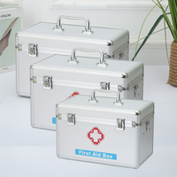 Boîte de rangement médicale d'urgence verrouillable en alliage d'aluminium portable pour la maison, le bureau, l'usine, l'endroit de travail industriel