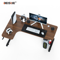 BEISIJIE Designer de luxe moderne en forme de L pied de table de jeu réglable