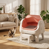 AS12 Bac à litière intelligent pour chat, grande capacité, nettoyage facile, anti-odeur, fournitures pour animaux de compagnie, bac à litière automatique autonettoyant